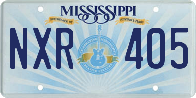 MS license plate NXR405