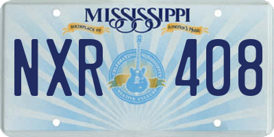MS license plate NXR408