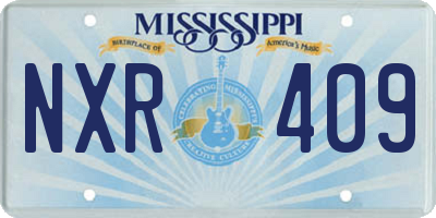 MS license plate NXR409