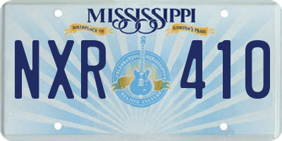 MS license plate NXR410