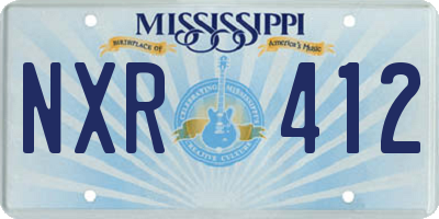MS license plate NXR412