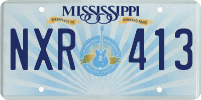 MS license plate NXR413