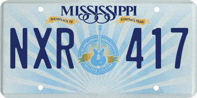 MS license plate NXR417