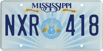 MS license plate NXR418