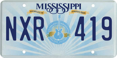 MS license plate NXR419