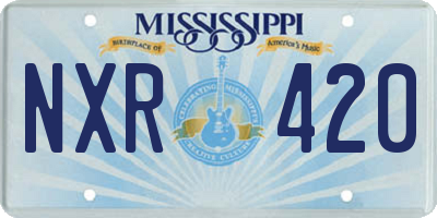 MS license plate NXR420