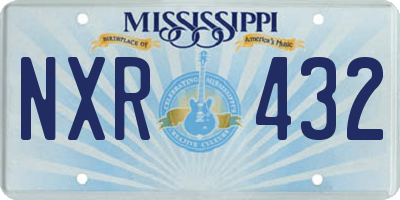 MS license plate NXR432