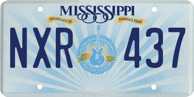 MS license plate NXR437