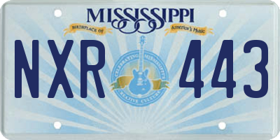 MS license plate NXR443