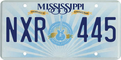MS license plate NXR445