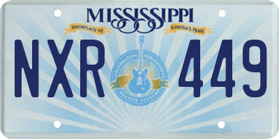 MS license plate NXR449