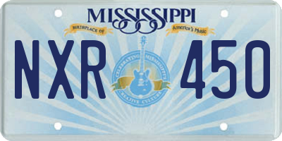MS license plate NXR450