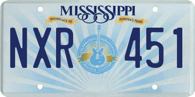 MS license plate NXR451