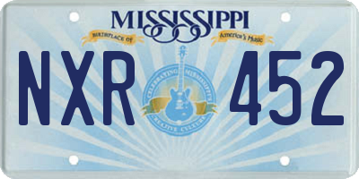 MS license plate NXR452