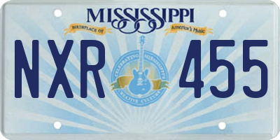 MS license plate NXR455