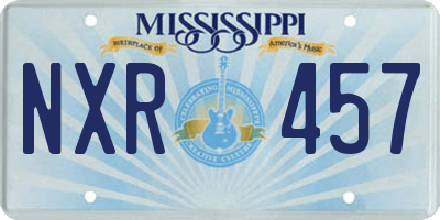 MS license plate NXR457