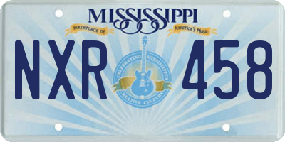 MS license plate NXR458
