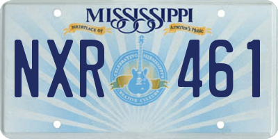MS license plate NXR461