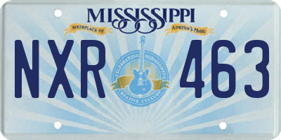 MS license plate NXR463