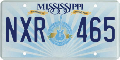 MS license plate NXR465