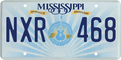 MS license plate NXR468