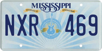 MS license plate NXR469