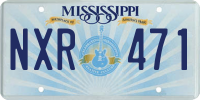 MS license plate NXR471