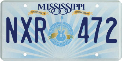 MS license plate NXR472