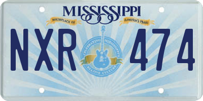 MS license plate NXR474