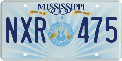 MS license plate NXR475
