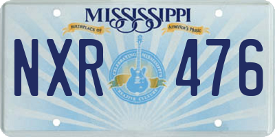 MS license plate NXR476