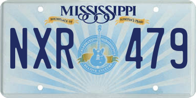 MS license plate NXR479