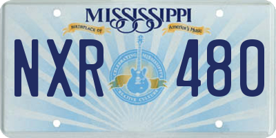 MS license plate NXR480