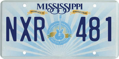 MS license plate NXR481