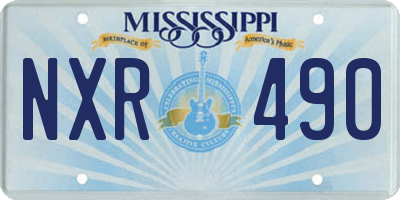 MS license plate NXR490