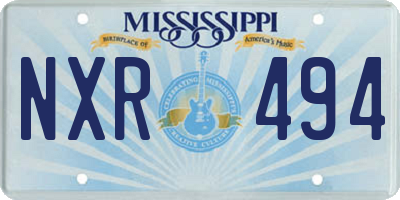 MS license plate NXR494