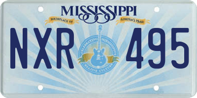 MS license plate NXR495