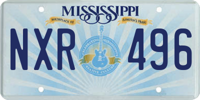 MS license plate NXR496