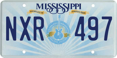 MS license plate NXR497