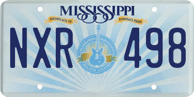 MS license plate NXR498