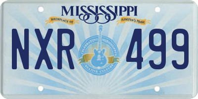 MS license plate NXR499