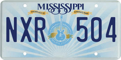 MS license plate NXR504