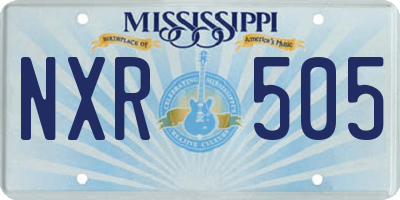 MS license plate NXR505