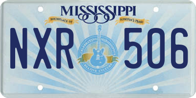 MS license plate NXR506