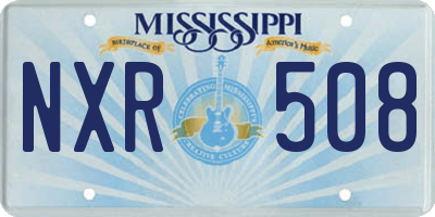 MS license plate NXR508
