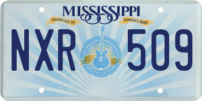 MS license plate NXR509