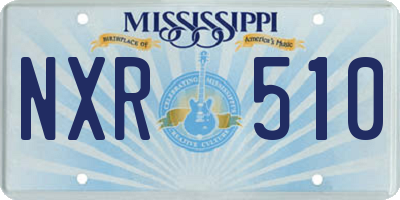 MS license plate NXR510