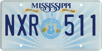 MS license plate NXR511