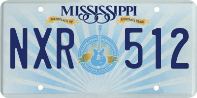 MS license plate NXR512