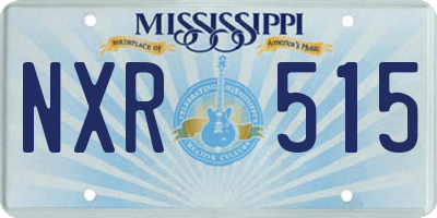 MS license plate NXR515